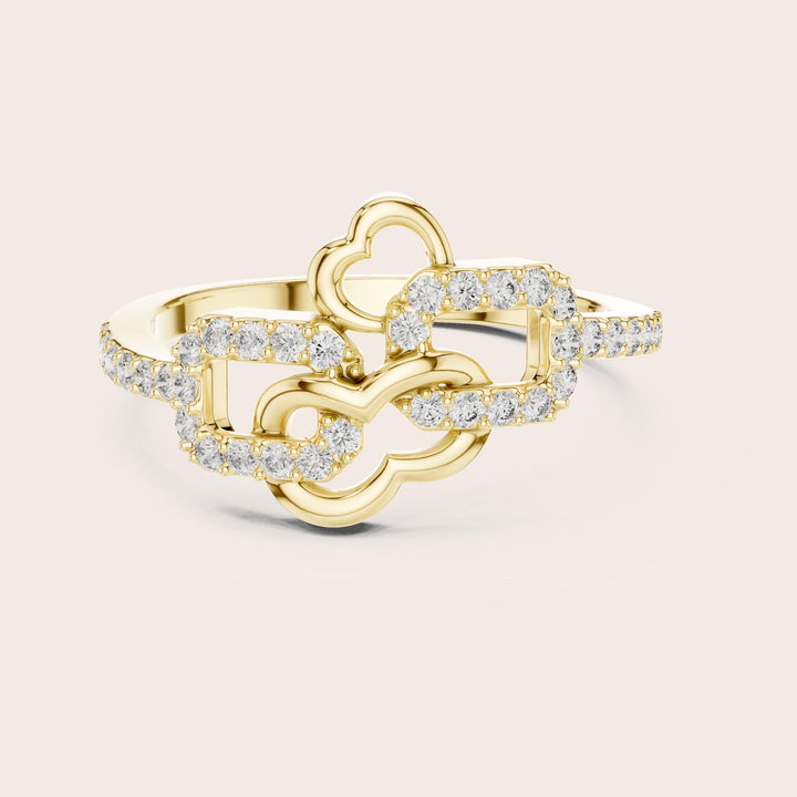 Round Cut Lab Grown Diamond Half Eternity Band, 0.30ct Total, Solid Gold