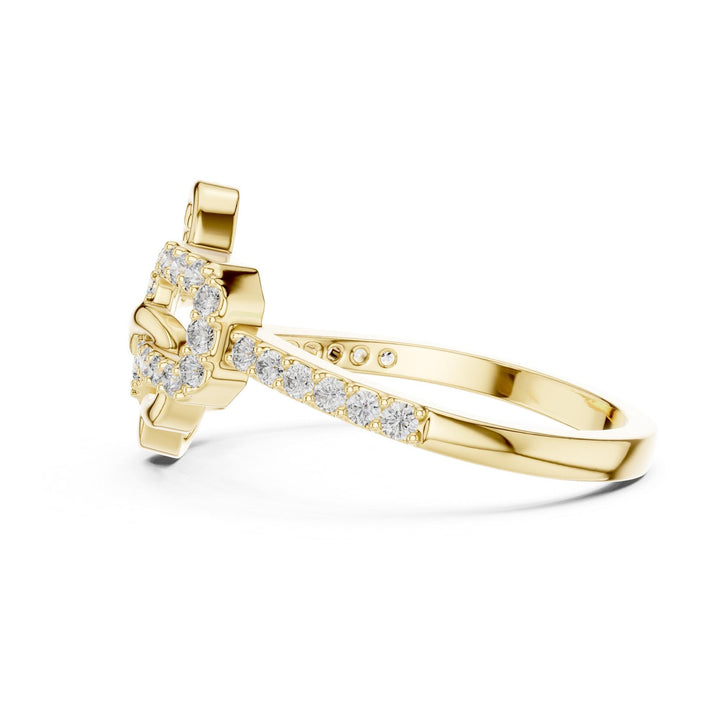 Round Cut Lab Grown Diamond Half Eternity Band, 0.30ct Total, Solid Gold