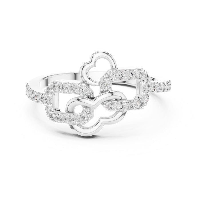 Round Cut Lab Grown Diamond Half Eternity Band, 0.30ct Total, Solid Gold