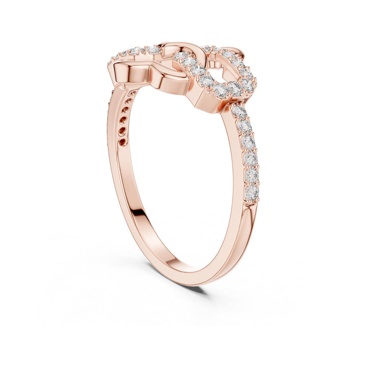 Round Cut Lab Grown Diamond Half Eternity Band, 0.30ct Total, Solid Gold