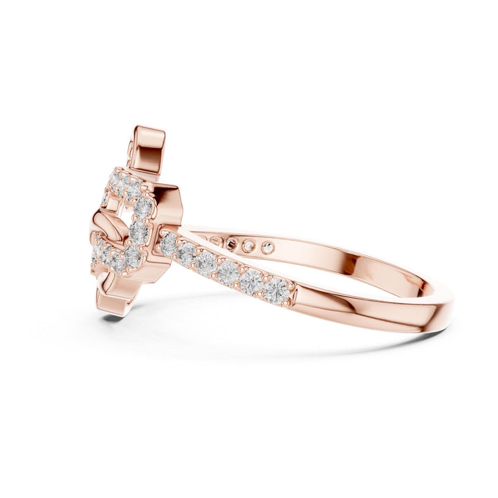 Round Cut Lab Grown Diamond Half Eternity Band, 0.30ct Total, Solid Gold