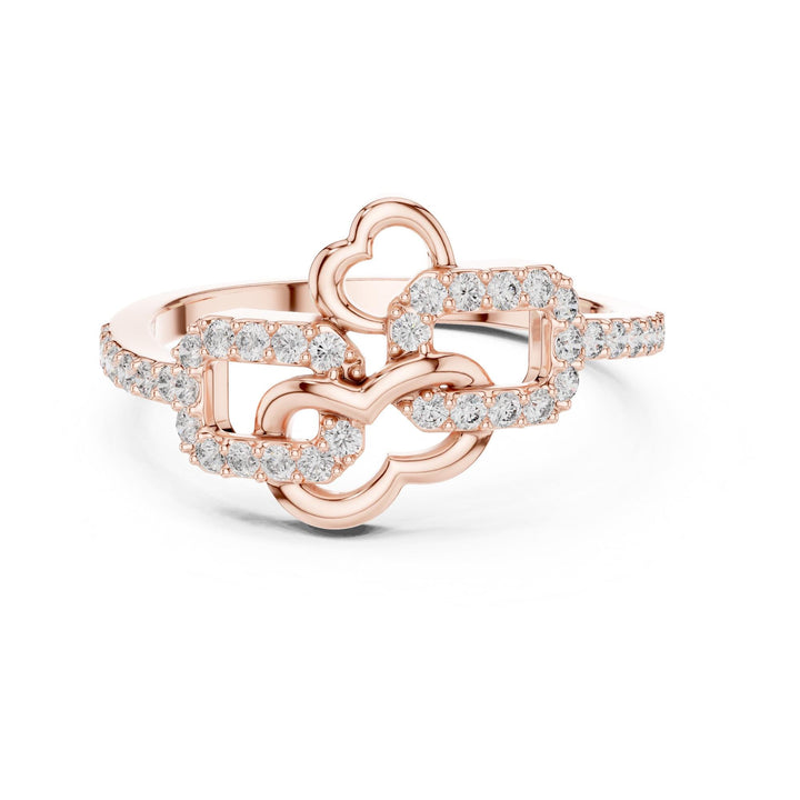 Round Cut Lab Grown Diamond Half Eternity Band, 0.30ct Total, Solid Gold