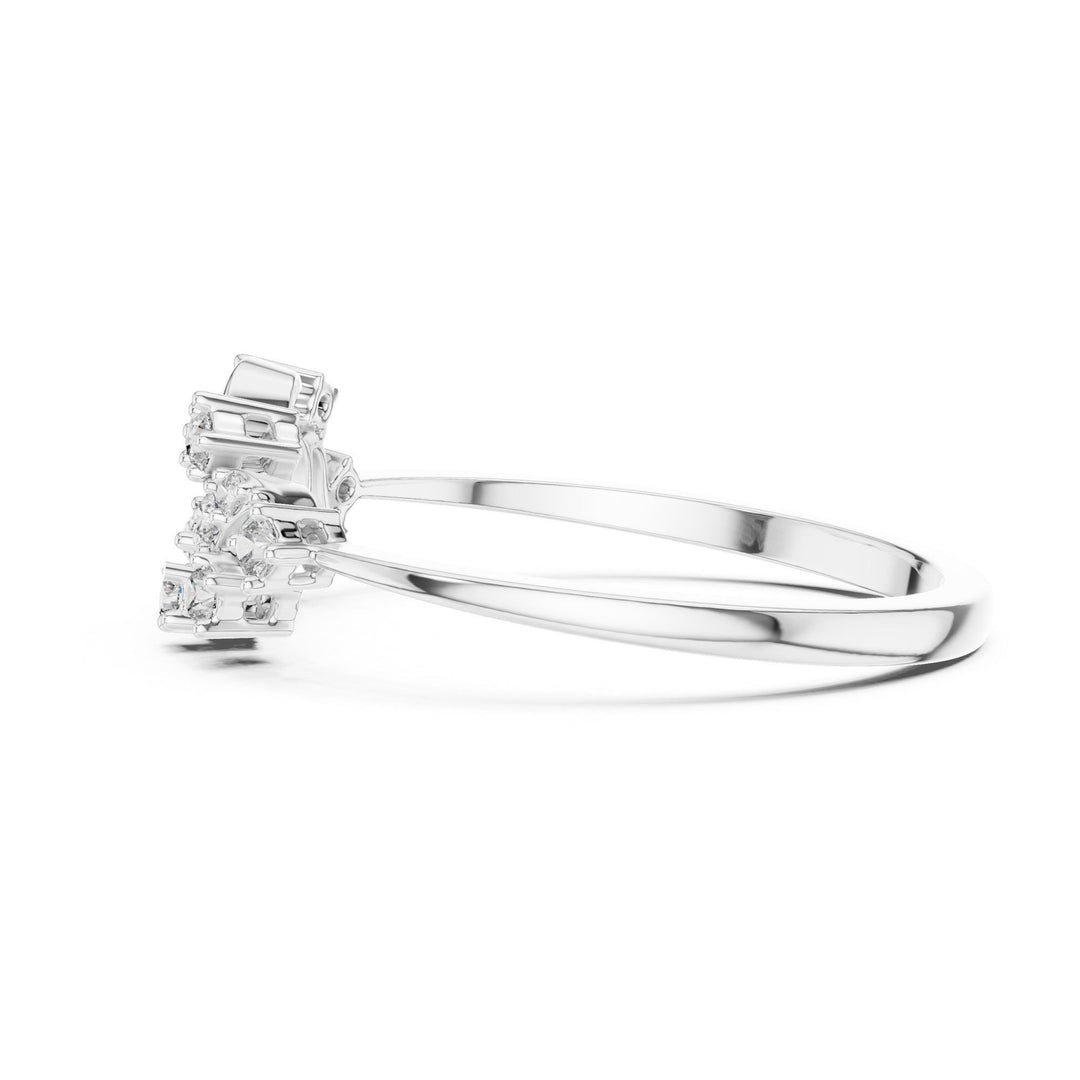 Round Cut Lab Grown Diamond Cluster Ring, 0.17ct Total, Solid Gold