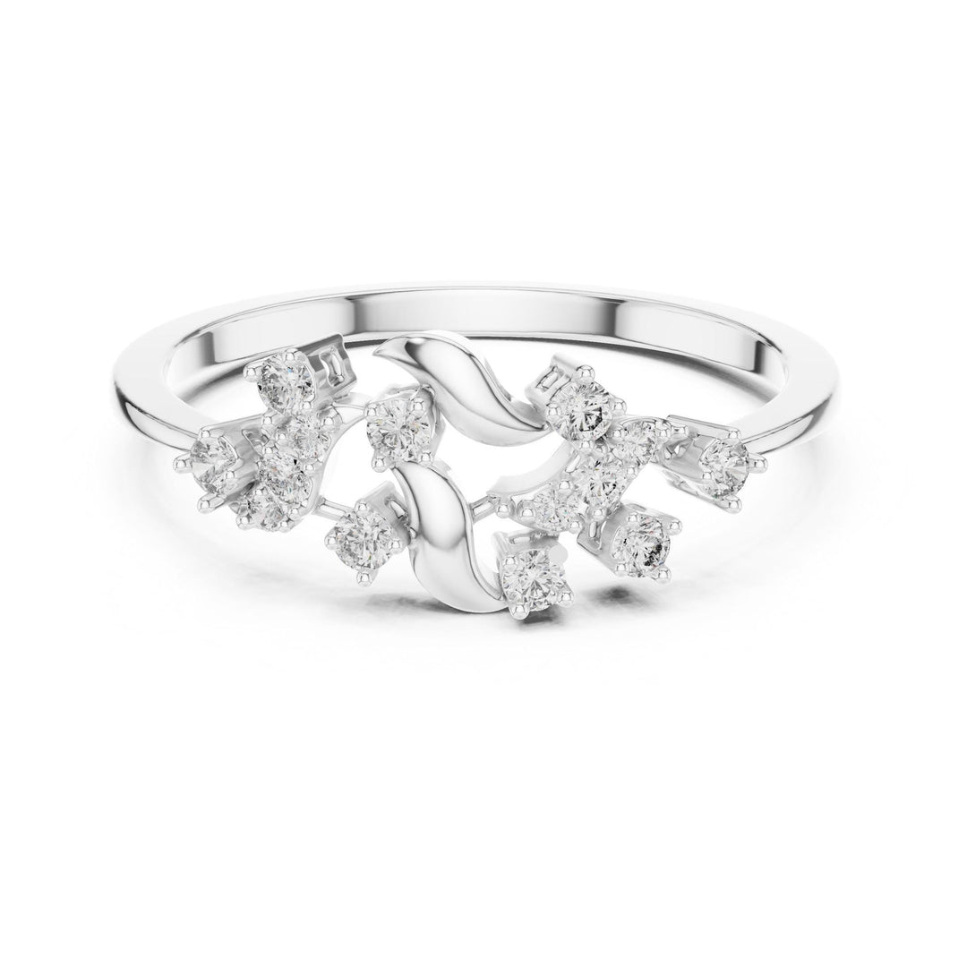Round Cut Lab Grown Diamond Cluster Ring, 0.17ct Total, Solid Gold