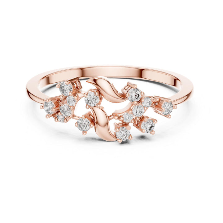 Round Cut Lab Grown Diamond Cluster Ring, 0.17ct Total, Solid Gold