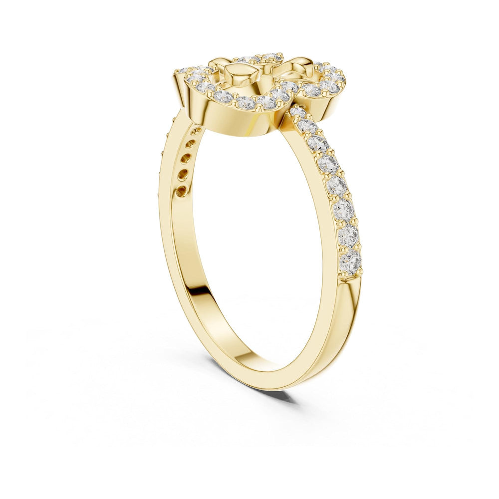 Round Cut Lab Grown Diamond Half Eternity Band, 0.37ct Total, Solid Gold
