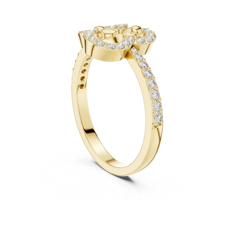 Round Cut Lab Grown Diamond Half Eternity Band, 0.37ct Total, Solid Gold
