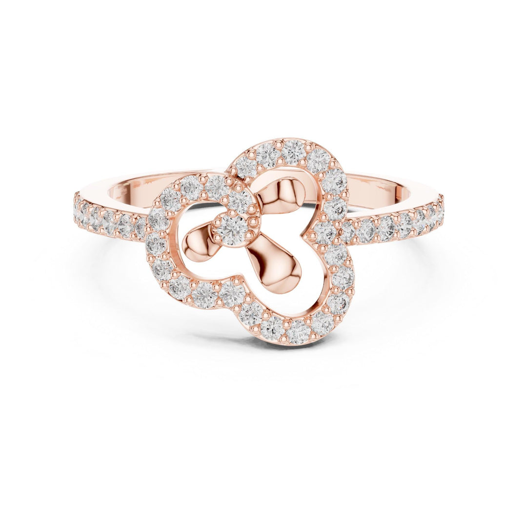 Round Cut Lab Grown Diamond Half Eternity Band, 0.37ct Total, Solid Gold