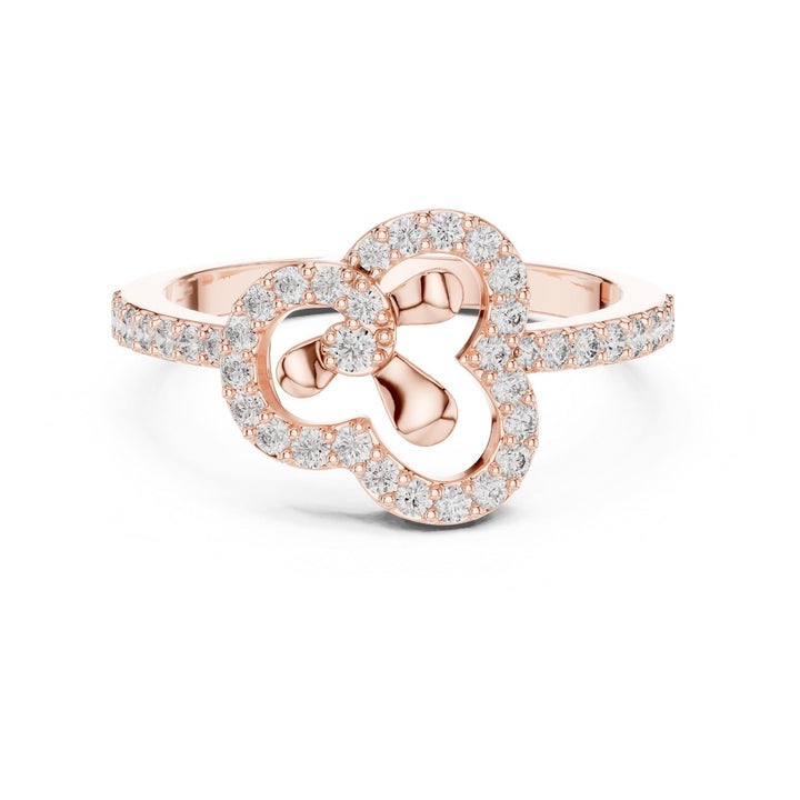 Round Cut Lab Grown Diamond Half Eternity Band, 0.37ct Total, Solid Gold