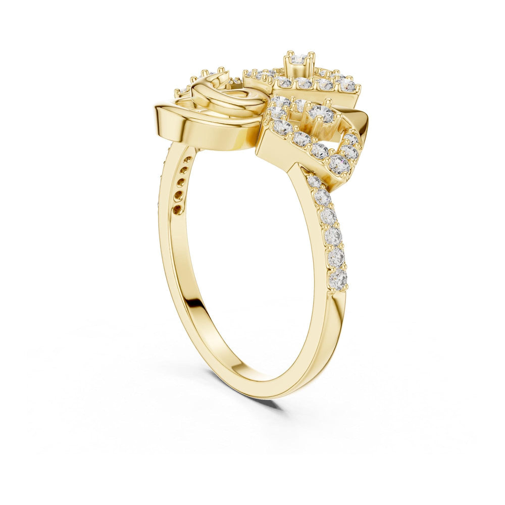Round Cut Lab Grown Diamond Half Eternity Band, 0.35ct Total, Solid Gold