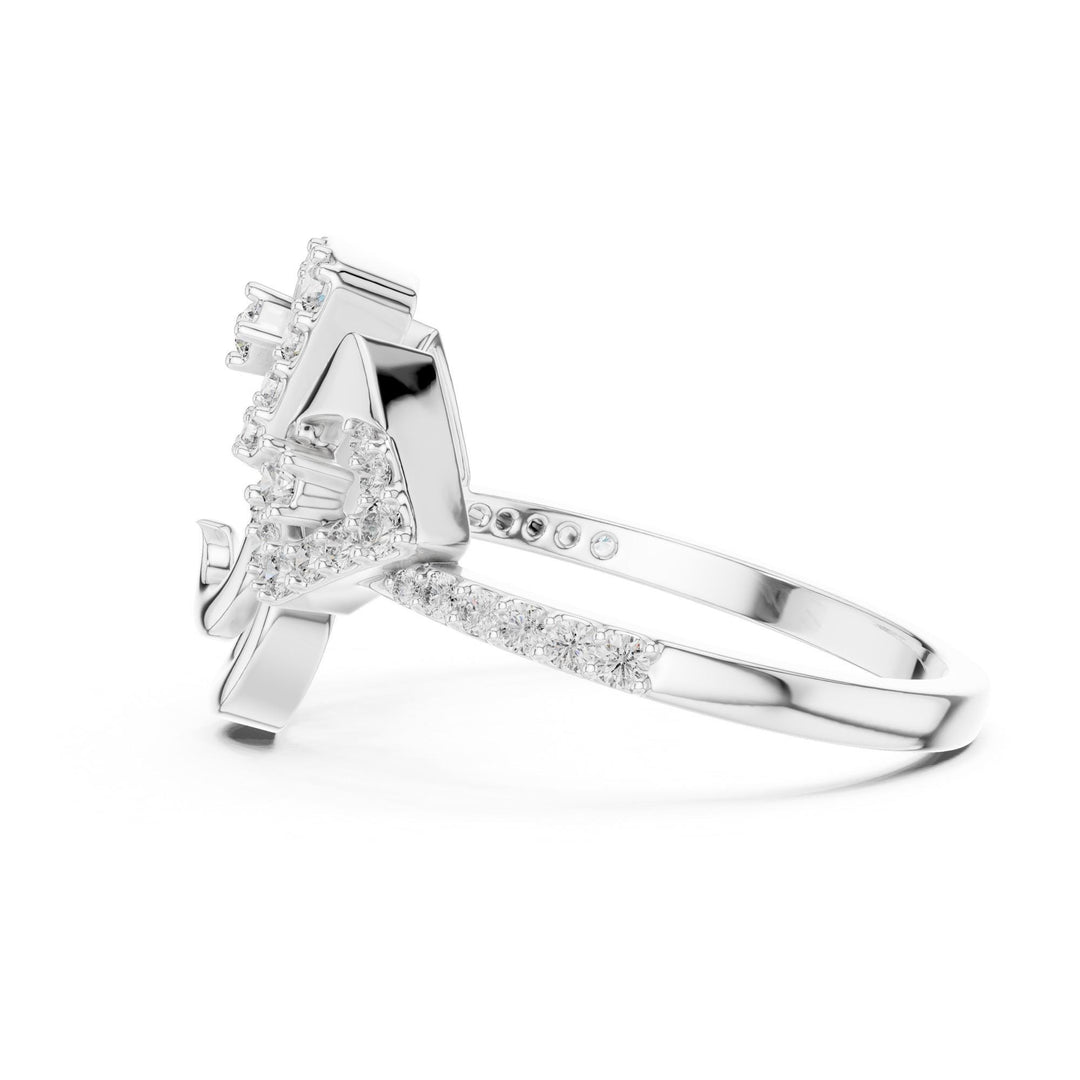 Round Cut Lab Grown Diamond Half Eternity Band, 0.35ct Total, Solid Gold