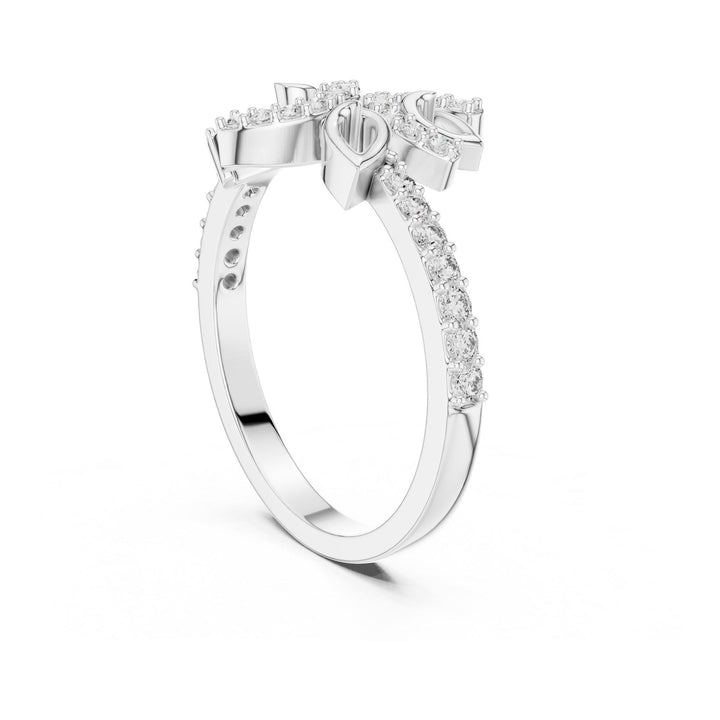 Round Cut Lab Grown Diamond Half Eternity Band, 0.31ct Total, Solid Gold