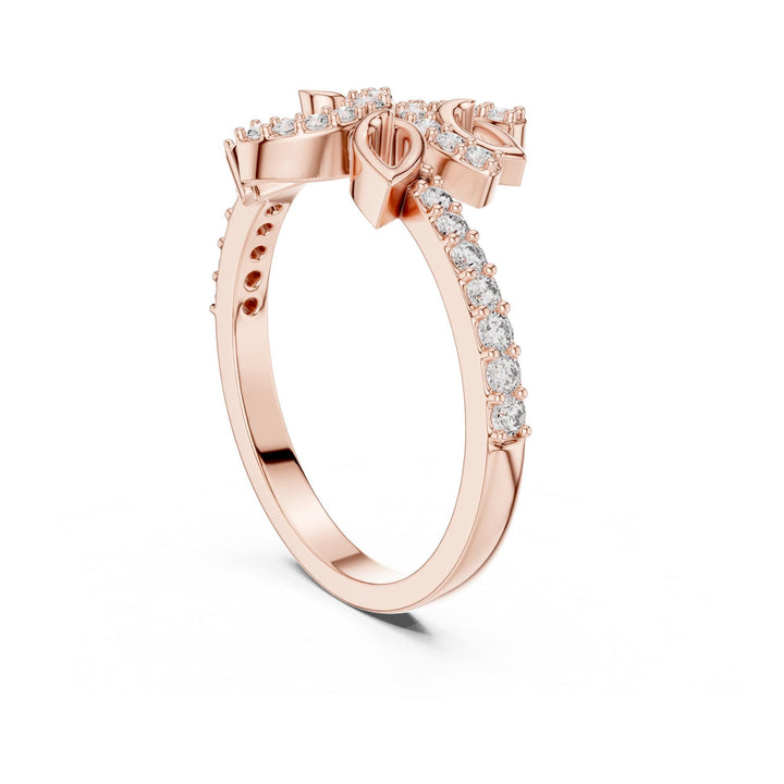 Round Cut Lab Grown Diamond Half Eternity Band, 0.31ct Total, Solid Gold