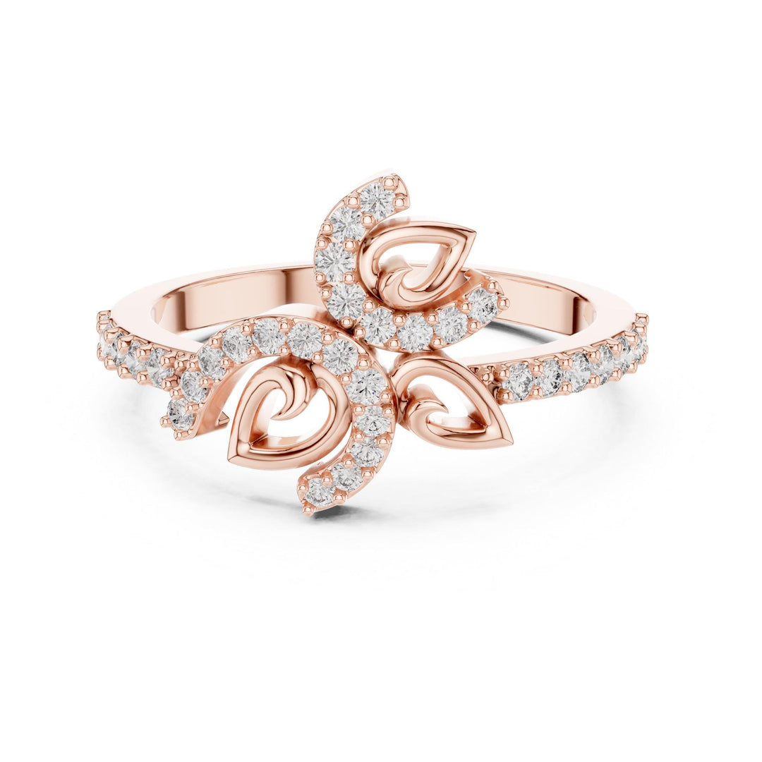 Round Cut Lab Grown Diamond Half Eternity Band, 0.31ct Total, Solid Gold