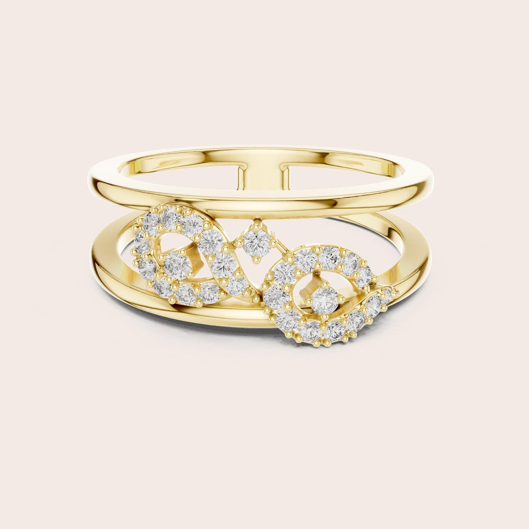 Round Cut Lab Grown Diamond Cluster Ring, 0.23ct Total, Solid Gold