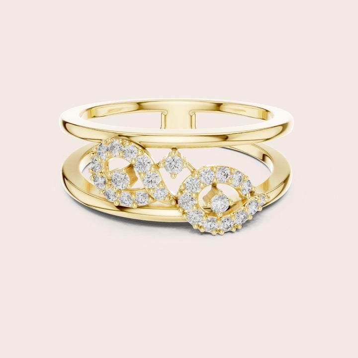 Round Cut Lab Grown Diamond Cluster Ring, 0.23ct Total, Solid Gold