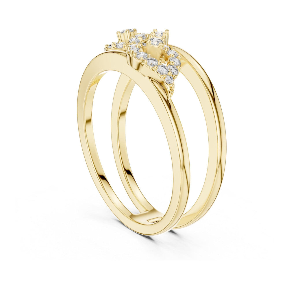 Round Cut Lab Grown Diamond Cluster Ring, 0.23ct Total, Solid Gold