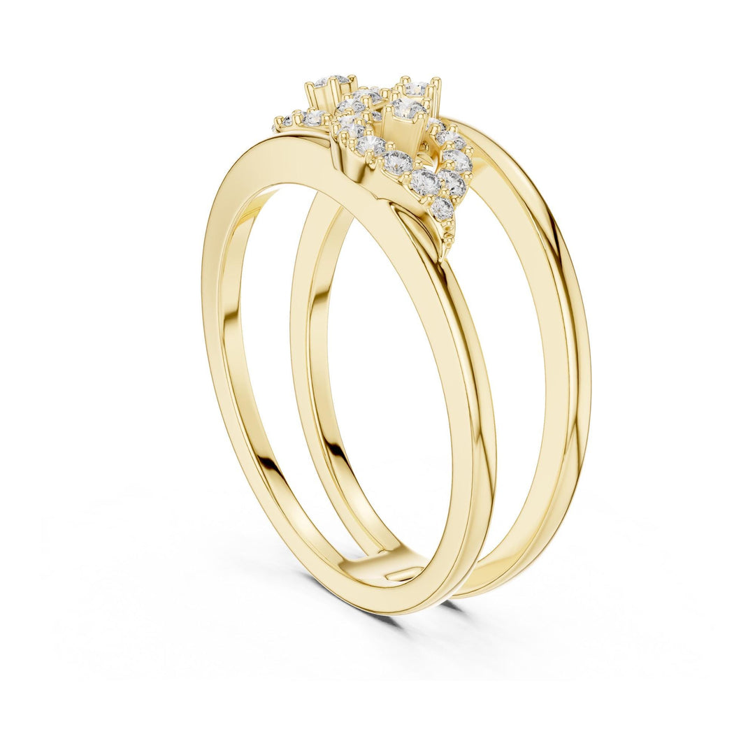 Round Cut Lab Grown Diamond Cluster Ring, 0.23ct Total, Solid Gold