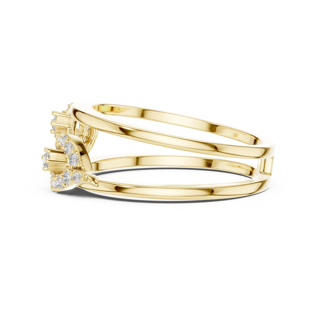 Round Cut Lab Grown Diamond Cluster Ring, 0.23ct Total, Solid Gold