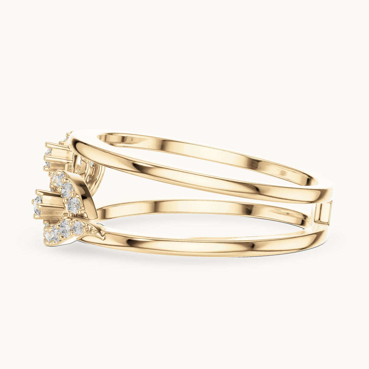 Round Cut Lab Grown Diamond Cluster Ring, 0.23ct Total, Solid Gold