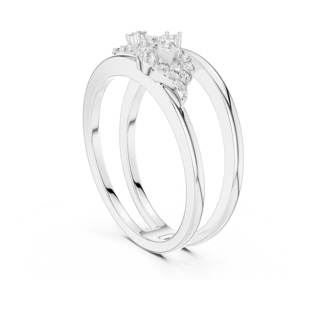 Round Cut Lab Grown Diamond Cluster Ring, 0.23ct Total, Solid Gold