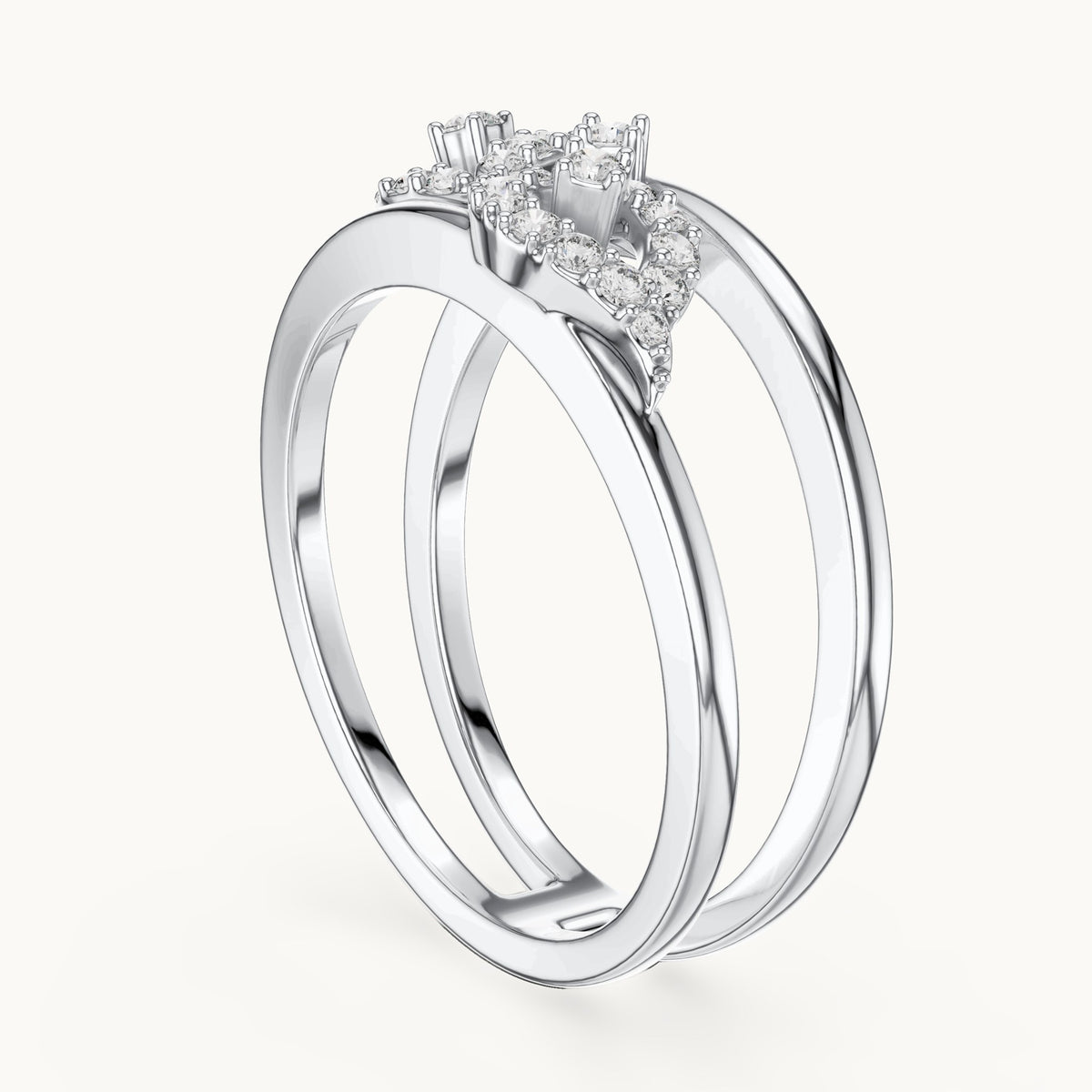 Round Cut Lab Grown Diamond Cluster Ring, 0.23ct Total, Solid Gold