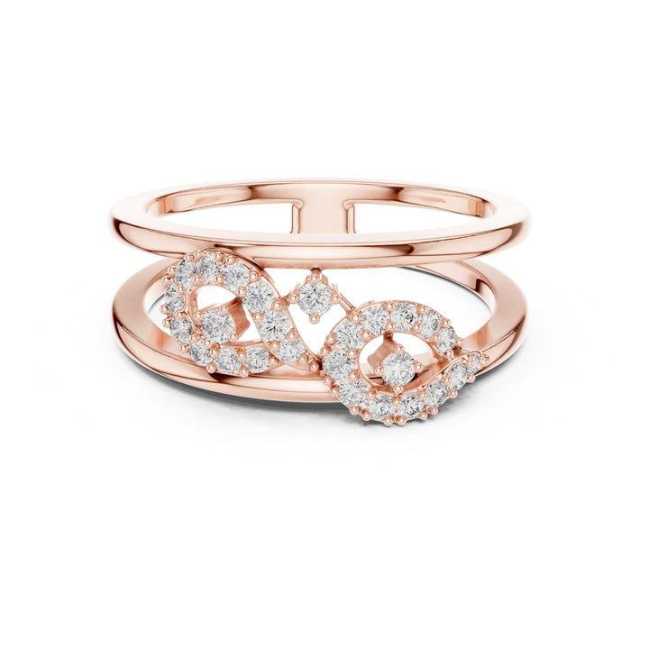 Round Cut Lab Grown Diamond Cluster Ring, 0.23ct Total, Solid Gold