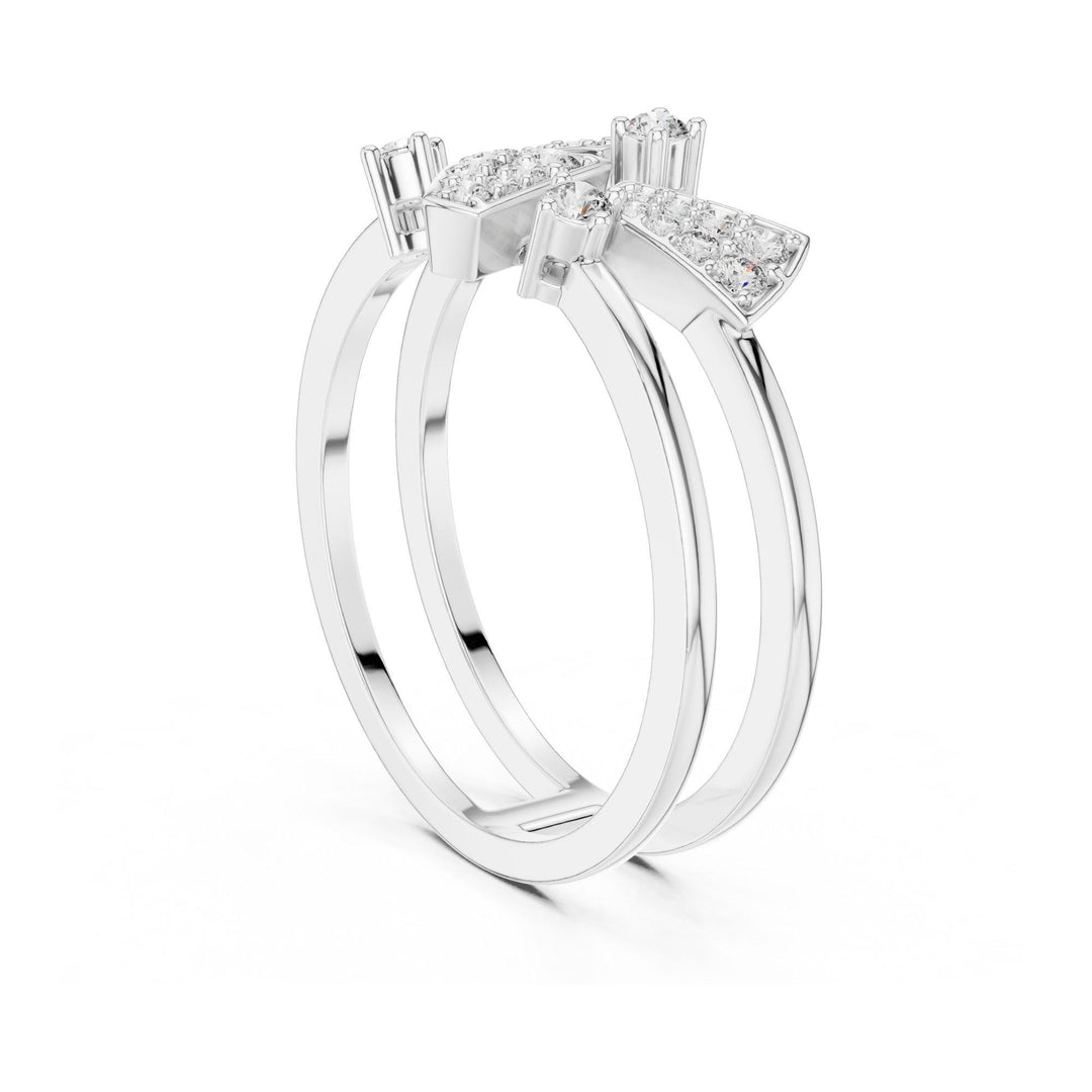 Round Cut Lab Grown Diamond Cluster Ring, 0.28ct Total, Solid Gold
