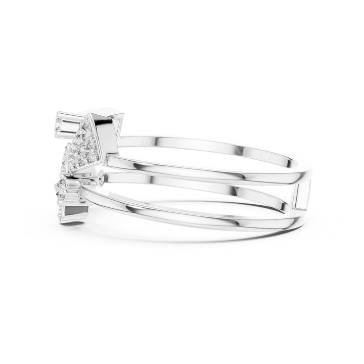 Round Cut Lab Grown Diamond Cluster Ring, 0.28ct Total, Solid Gold