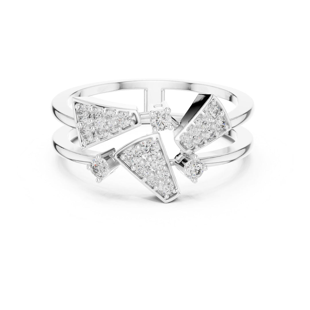 Round Cut Lab Grown Diamond Cluster Ring, 0.28ct Total, Solid Gold