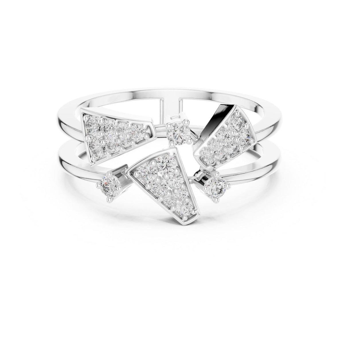 Round Cut Lab Grown Diamond Cluster Ring, 0.28ct Total, Solid Gold