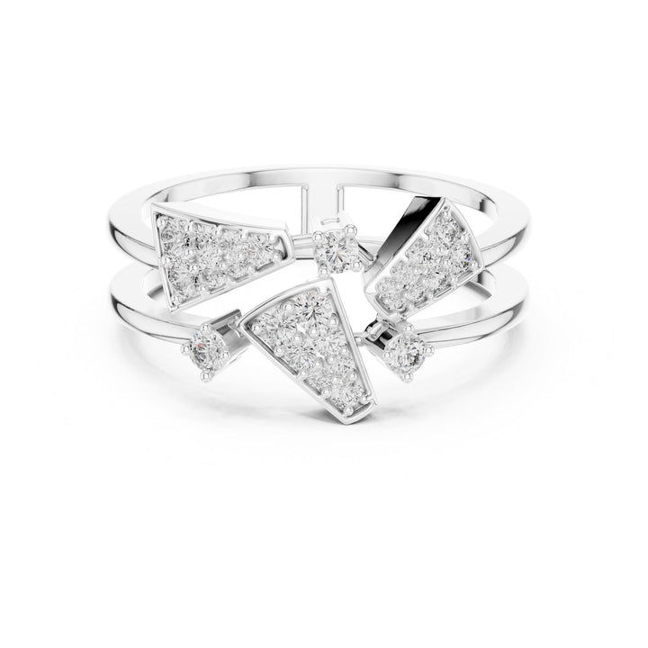 Round Cut Lab Grown Diamond Cluster Ring, 0.28ct Total, Solid Gold