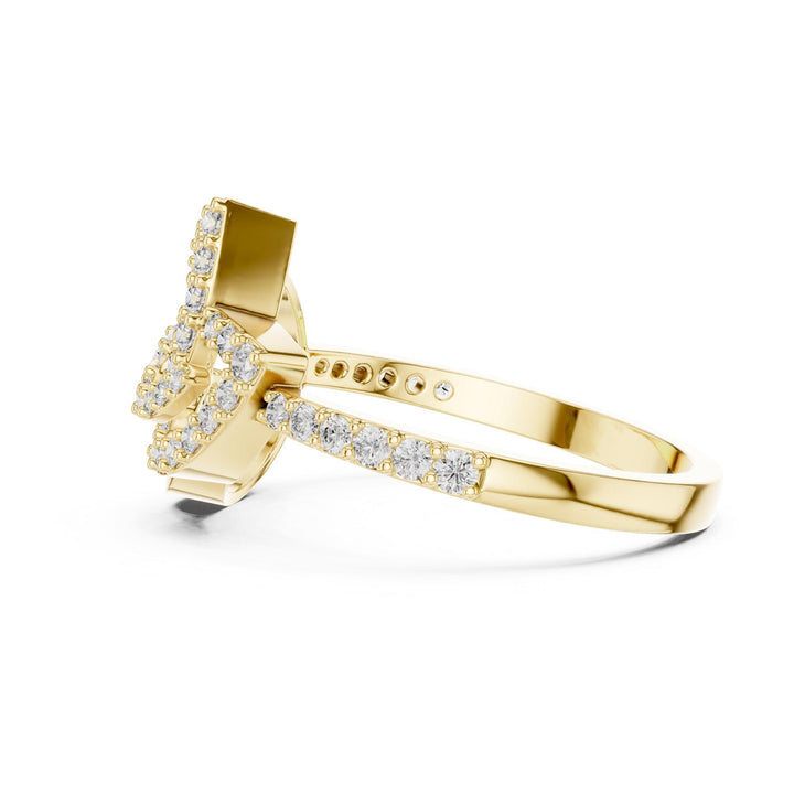 Round Cut Lab Grown Diamond Half Eternity Band, 0.39ct Total, Solid Gold