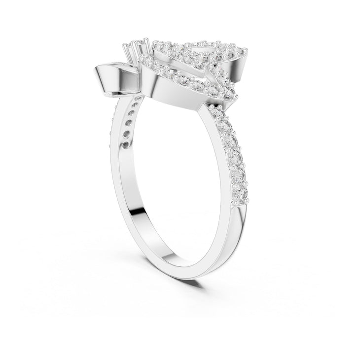 Round Cut Lab Grown Diamond Half Eternity Band, 0.39ct Total, Solid Gold