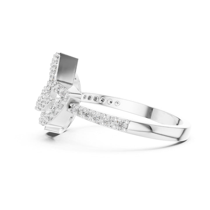Round Cut Lab Grown Diamond Half Eternity Band, 0.39ct Total, Solid Gold