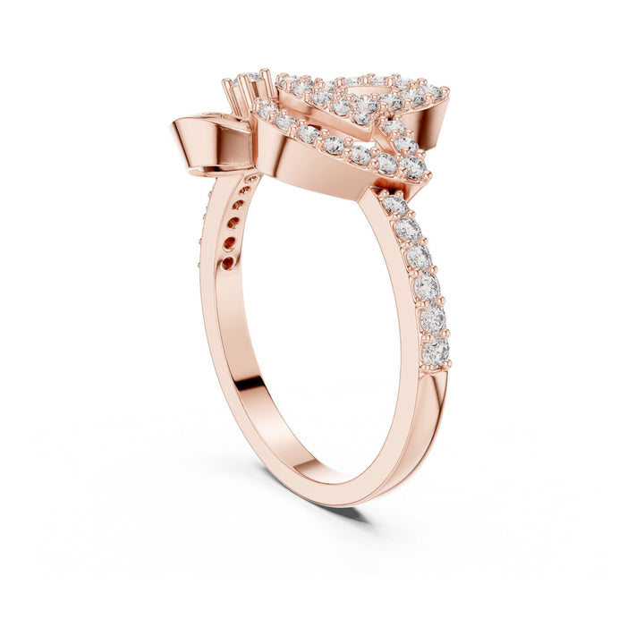 Round Cut Lab Grown Diamond Half Eternity Band, 0.39ct Total, Solid Gold