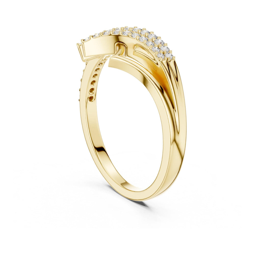 Round Cut Lab Grown Diamond Half Eternity Band, 0.23ct Total, Solid Gold