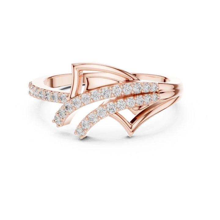 Round Cut Lab Grown Diamond Half Eternity Band, 0.23ct Total, Solid Gold