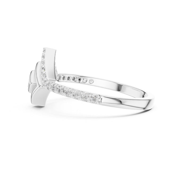 Round Cut Lab Grown Diamond Half Eternity Band, 0.23ct Total, Solid Gold