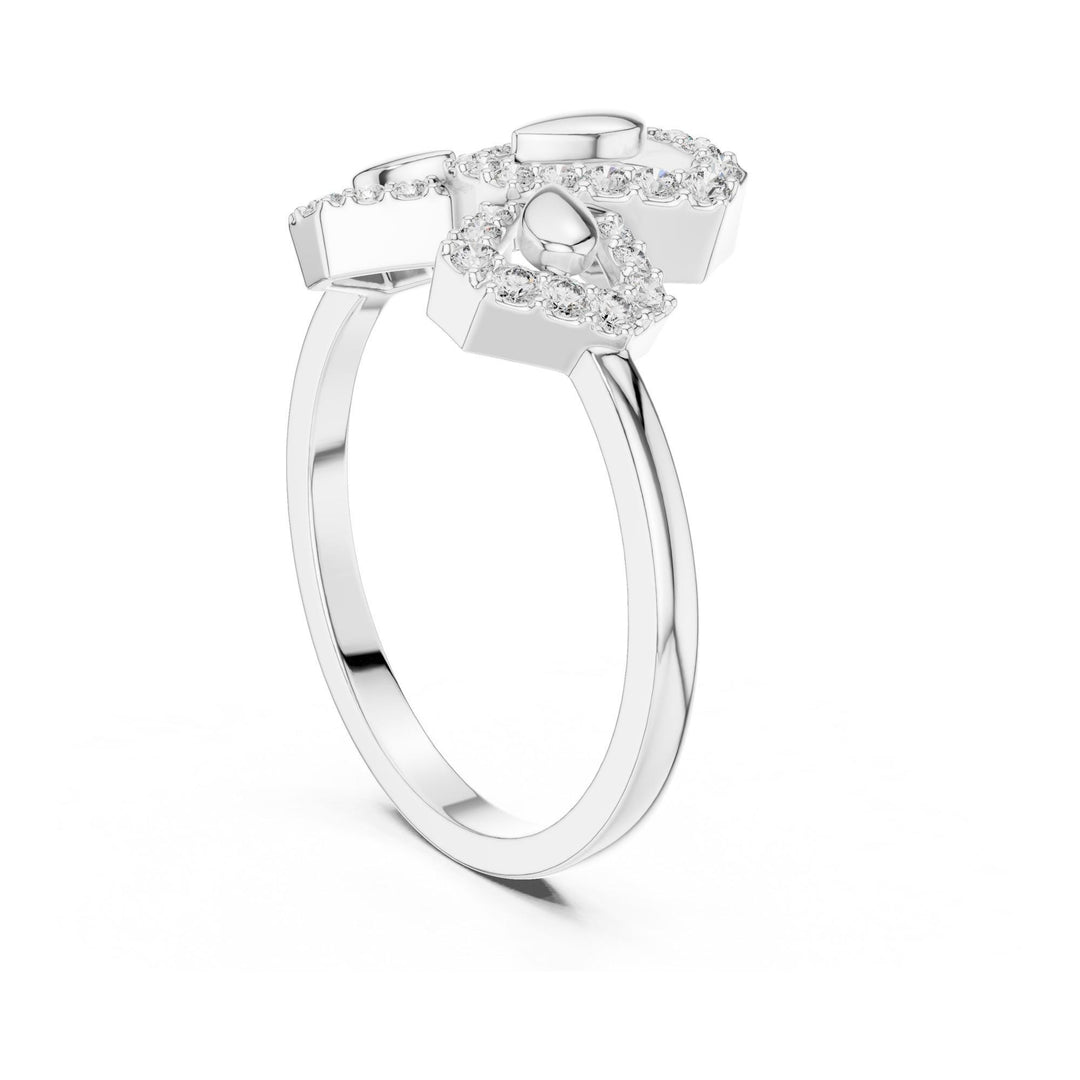 Round Cut Lab Grown Diamond Cluster Ring, 0.29ct Total, Solid Gold