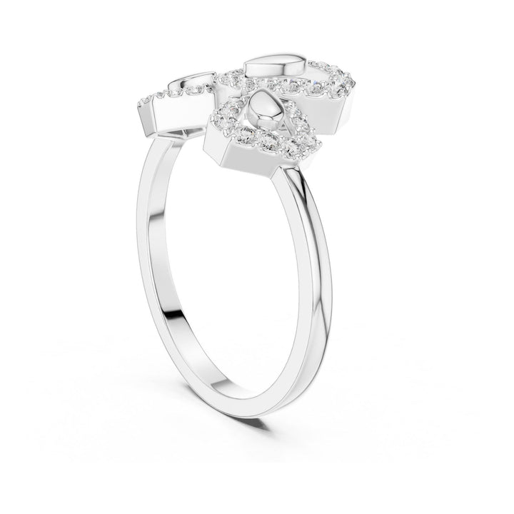 Round Cut Lab Grown Diamond Cluster Ring, 0.29ct Total, Solid Gold