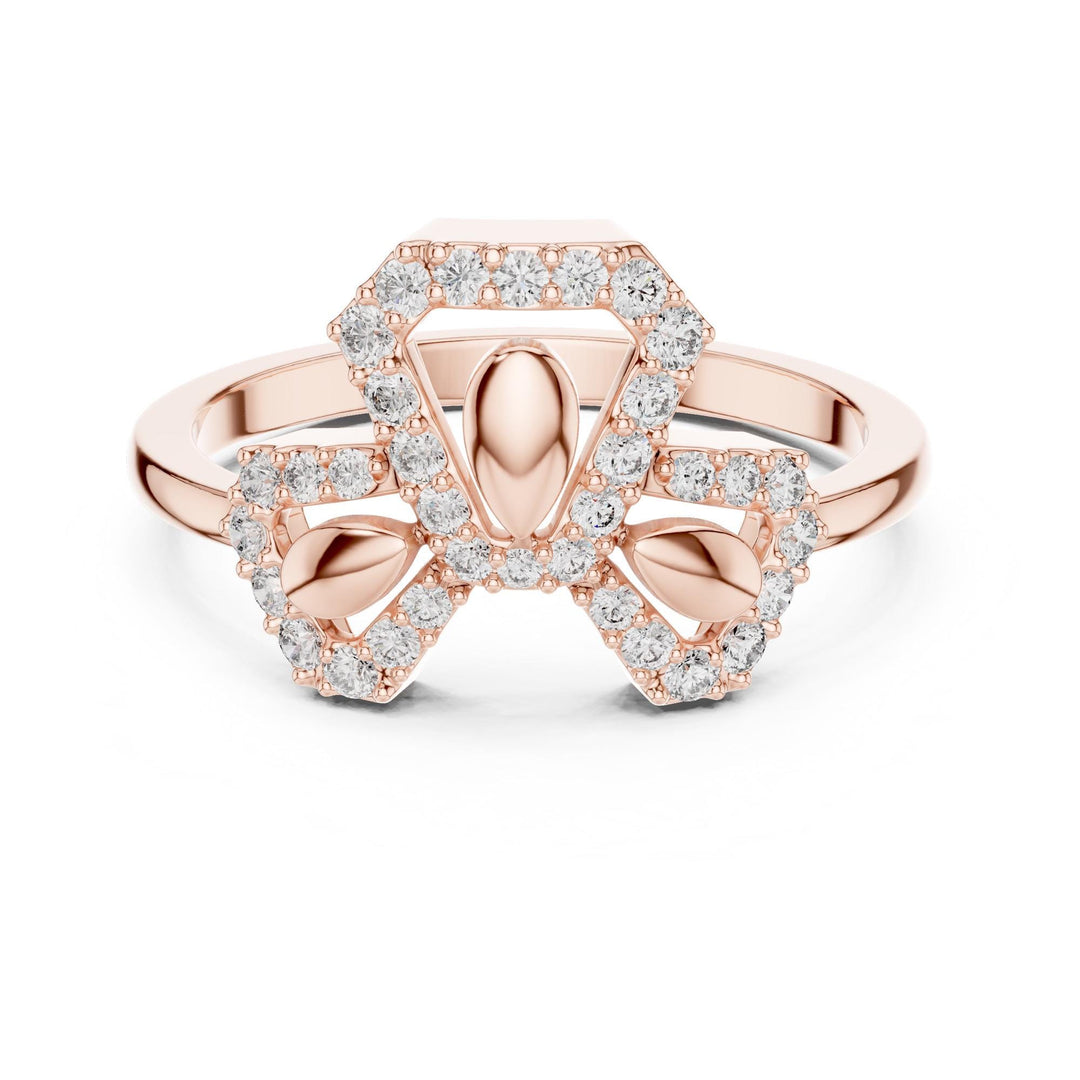 Round Cut Lab Grown Diamond Cluster Ring, 0.29ct Total, Solid Gold