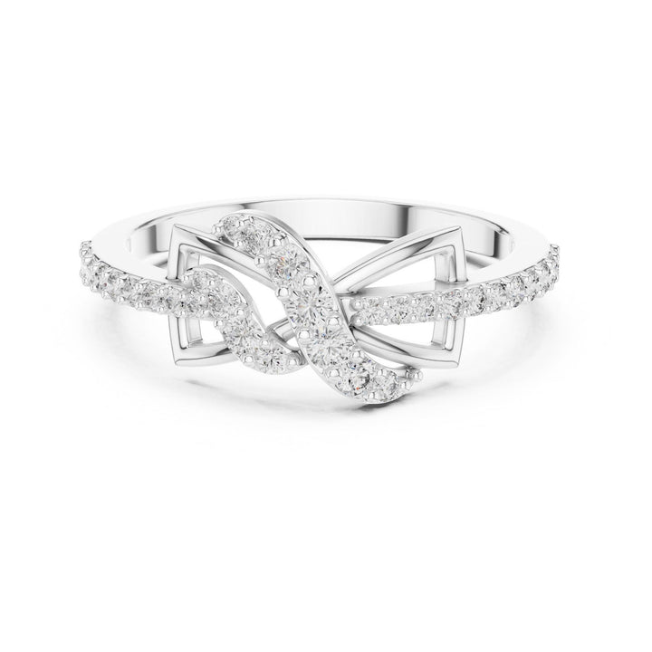 Round Cut Lab Grown Diamond Half Eternity Band, 0.33ct Total, Solid Gold