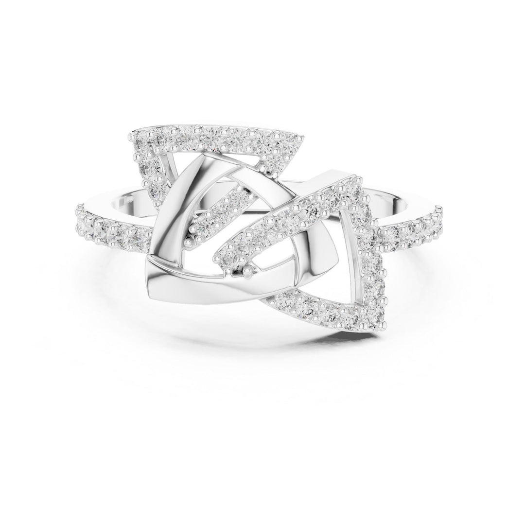 Round Cut Lab Grown Diamond Half Eternity Band, 0.36ct Total, Solid Gold