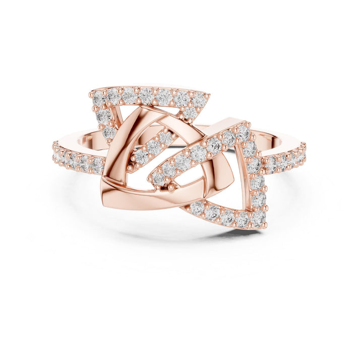 Round Cut Lab Grown Diamond Half Eternity Band, 0.36ct Total, Solid Gold