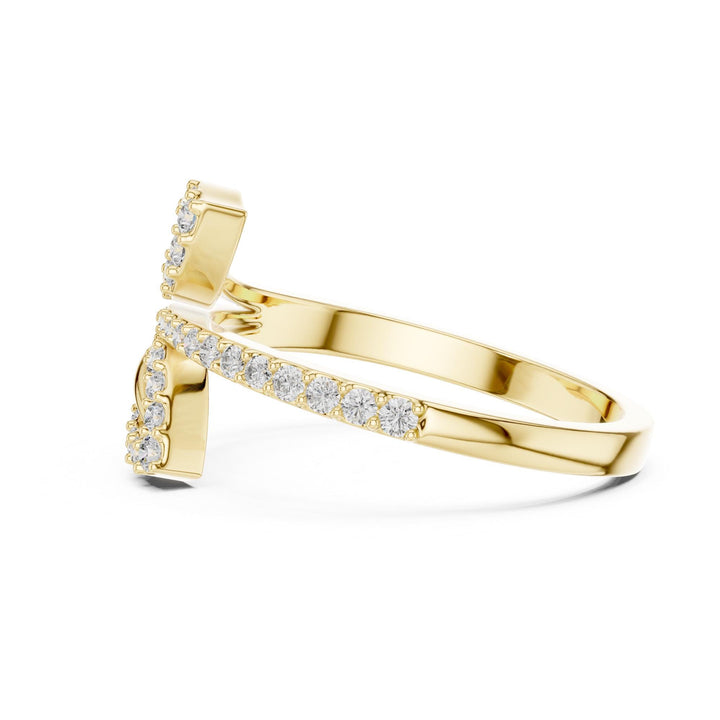 Round Cut Lab Grown Diamond Half Eternity Band, 0.23ct Total, Solid Gold