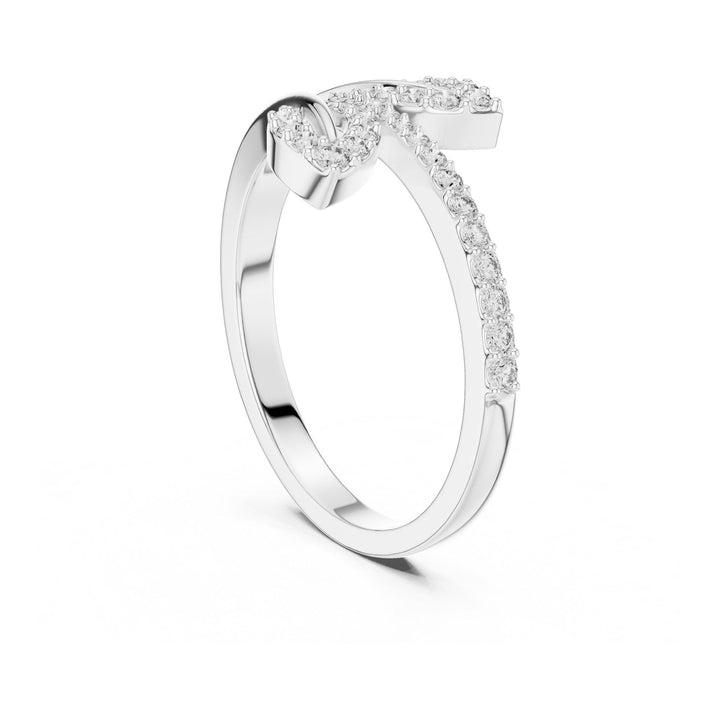 Round Cut Lab Grown Diamond Half Eternity Band, 0.23ct Total, Solid Gold