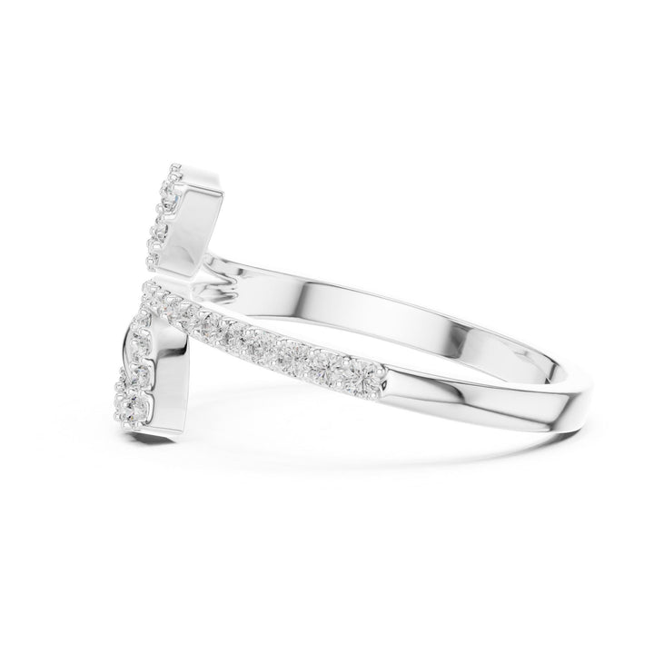 Round Cut Lab Grown Diamond Half Eternity Band, 0.23ct Total, Solid Gold