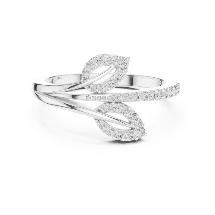Round Cut Lab Grown Diamond Half Eternity Band, 0.23ct Total, Solid Gold