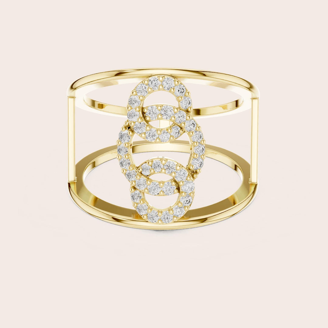 Round Cut Lab Grown Diamond Cluster Ring, 0.29ct Total, Solid Gold